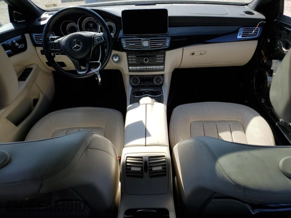 2015 Mercedes-Benz CLS 400 with VIN WDDLJ6HB8FA143919, listed as a Copart auction lot 52385655 with 72,361 mi miles and Salvage title. Bid and sale history available at DreamBid. Image 8.
