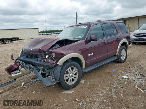 2006 Ford Explorer Eddie Bauer with VIN 1FMEU64E06UB57396, listed as a Copart auction lot 58712495 with 115,746 mi miles and Salvage title. Bid and sale history available at DreamBid. Image 1.