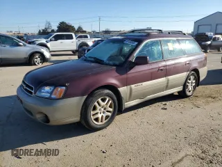 2000 Subaru Legacy Outback Limited with VIN 4S3BH6867Y6645556, listed as a Copart auction lot 89100895 with 205,592 mi miles and Salvage title. Bid and sale history available at DreamBid. Image 1.