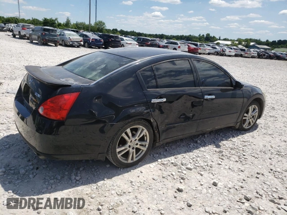 2008 Nissan Maxima 3.5 SE with VIN 1N4BA41E68C809414, listed as a Copart auction lot 58455924 with 0 mi miles and Salvage Title. Bid and sale history available at carsss.com. Image 3.
