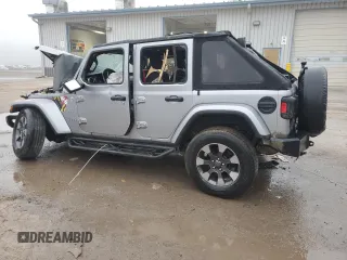 2018 Jeep Wrangler Unlimited Sahara z VIN 1C4HJXEN7JW181741, wystawiony jako Copart lot #74131294 z przebiegiem Nie podano mil oraz Nie do naprawy • Non repairable. Historia ofert i sprzedaży dostępna na DreamBid. Obrazek 2.