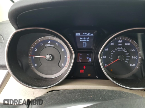 2014 Hyundai Elantra with VIN KMHD35LH6EU177865, listed as a Copart auction lot 56762623 with 67,343 mi miles and Salvage title. Bid and sale history available at DreamBid. Image 9.