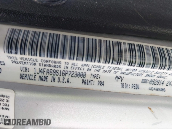 2006 Jeep Wrangler Rubicon с VIN 1J4FA69S16P723008, выставлен на аукционе IAAI как лот 42632982 с пробегом 128 512 миль миль и . История ставок и продаж доступна на DreamBid. Изображение 9.