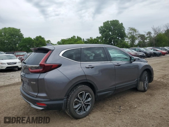 2021 Honda CR-V EX with VIN 2HKRW2H5XMH618453, listed as a Copart auction lot 58403875 with 99,999 mi miles and Salvage title. Bid and sale history available at DreamBid. Image 3.