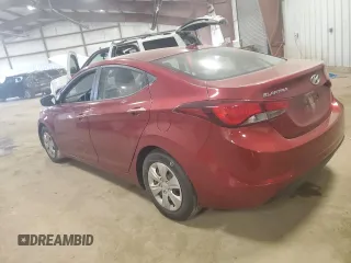 2016 Hyundai Elantra SE with VIN 5NPDH4AEXGH682832, listed as a Copart auction lot 57138045 with 90,948 mi miles and Salvage title. Bid and sale history available at DreamBid. Image 2.