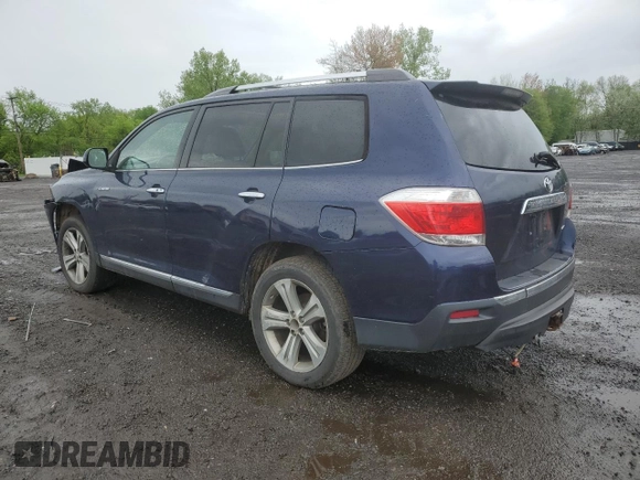 2011 Toyota Highlander Limited with VIN 5TDDK3EHXBS057897, listed as a Copart auction lot 55855835 with 167,060 mi miles and Salvage title. Bid and sale history available at DreamBid. Image 2.