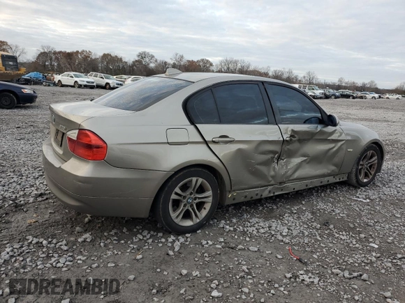 2008 BMW 3 Series 328i with VIN WBAVA37508NL51654, listed as a Copart auction lot 85218154 with 169,260 mi miles and Salvage Title. Bid and sale history available at DreamBid. Image 3.