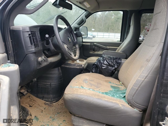 2019 Chevrolet Express Passenger LT with VIN 1GAZGPFG8K1239723, listed as a Copart auction lot 80078994 with 0 mi miles and Salvage Title. Bid and sale history available at carsss.com. Image 7.