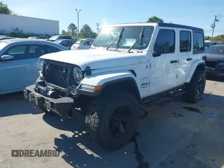 2018 Jeep Wrangler Unlimited Sahara z VIN 1C4HJXEG4JW106111, wystawiony jako IAAI lot #41994833 z przebiegiem 99 583 mil mil oraz . Historia ofert i sprzedaży dostępna na DreamBid. Obrazek 20.