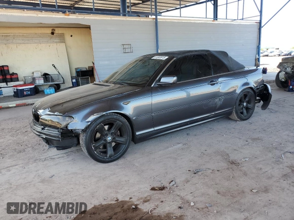 2006 BMW 3 Series 325Ci with VIN WBABW334X6PX84420, listed as a Copart auction lot 61303915 with 147,656 mi miles and Salvage title. Bid and sale history available at DreamBid. Image 1.