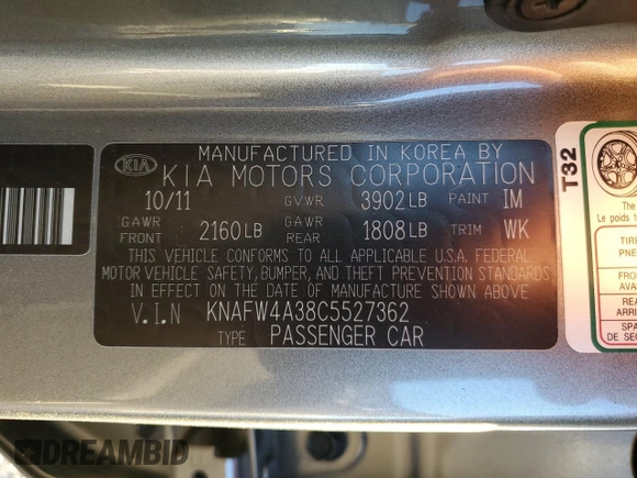 2012 Kia Forte SX with VIN KNAFW4A38C5527362, listed as a Copart auction lot 88946585 with 129,317 mi miles and Salvage Title. Bid and sale history available at carsss.com. Image 15.
