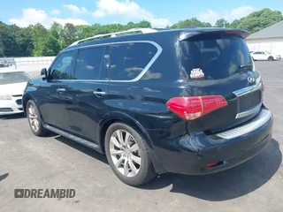 2012 Infiniti QX56 8-passenger with VIN JN8AZ2NC9C9315442, listed as a IAAI auction lot 42330752 with 167,026 mi miles and . Bid and sale history available at DreamBid. Image 3.