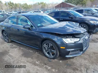 2017 Audi A4 Prestige with VIN WAUFNAF44HN036717, listed as a IAAI auction lot 41898258 with 50,386 mi miles and . Bid and sale history available at DreamBid. Image 1.