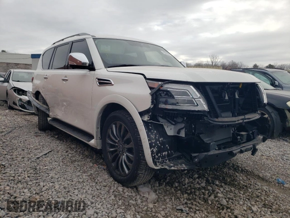 2023 Nissan Armada Platinum with VIN JN8AY2DA5P9402621, listed as a Copart auction lot 42639245 with 15,878 mi miles and Salvage Title. Bid and sale history available at carsss.com. Image 4.