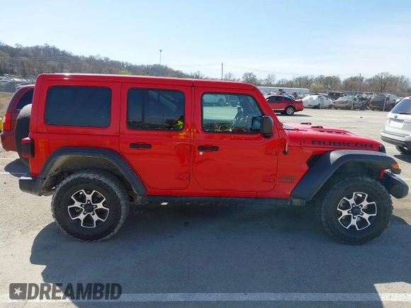 2020 Jeep Wrangler Unlimited Rubicon with VIN 1C4HJXFG3LW186387, listed as a IAAI auction lot 41821939 with 45,691 mi miles and . Bid and sale history available at DreamBid. Image 13.