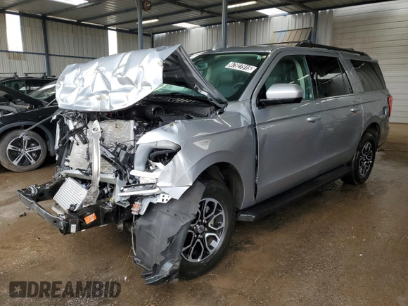 2024 Ford Expedition Max XLT z VIN 1FMJK1J81REA33335, wystawiony jako Copart lot #47927915 z przebiegiem 17 743 mil mil oraz Szkoda całkowita • Salvage title. Historia ofert i sprzedaży dostępna na DreamBid. Obrazek 1.