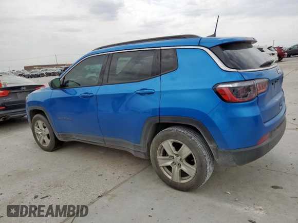 2022 Jeep Compass Latitude z VIN 3C4NJCBB5NT139019, wystawiony jako Copart lot #57121185 z przebiegiem 30 894 mil mil oraz Nie do naprawy • Non repairable. Historia ofert i sprzedaży dostępna na DreamBid. Obrazek 2.