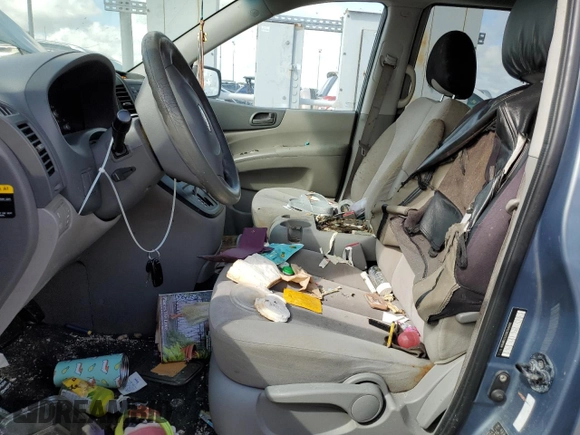 2009 Kia Sedona LX with VIN KNDMB233296314448, listed as a Copart auction lot 75161304 with 0 mi miles and Salvage Title. Bid and sale history available at carsss.com. Image 7.