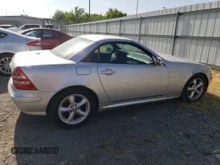 2001 Mercedes-Benz SLK-Class with VIN WDBKK65F11F178256, listed as a Copart auction lot 54979975 with 95,439 mi miles and Salvage Title. Bid and sale history available at carsss.com. Image 3.