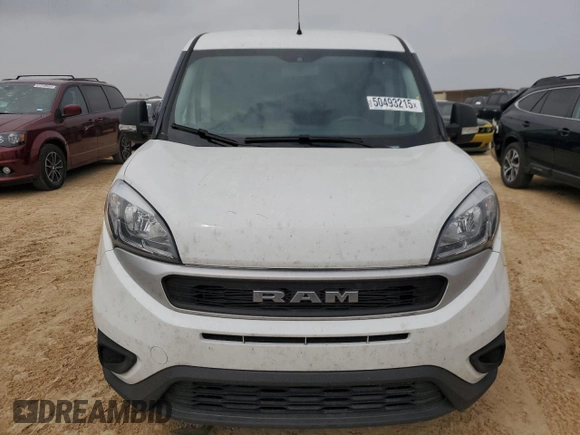 2022 Ram ProMaster City Cargo Tradesman with VIN ZFBHRFAB4N6Y48546, listed as a Copart auction lot 50493215 with 21,531 mi miles and Salvage title. Bid and sale history available at DreamBid. Image 5.