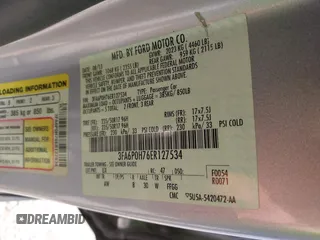 2014 Ford Fusion SE with VIN 3FA6P0H76ER127534, listed as a IAAI auction lot 42097749 with 127,863 mi miles. Bid and sale history available at carsss.com. Image 9.