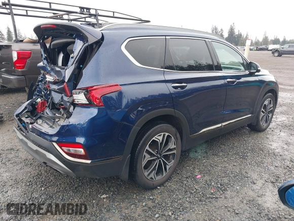 2020 Hyundai Santa Fe Limited with VIN 5NMS5CAA0LH283622, listed as a IAAI auction lot 41517434 with 37,370 mi miles. Bid and sale history available at carsss.com. Image 4.