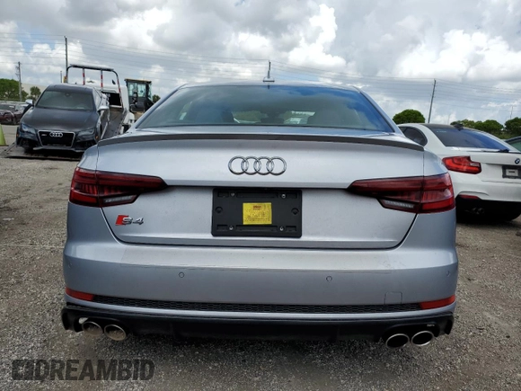2018 Audi S4 Premium Plus with VIN WAUB4AF42JA147104, listed as a Copart auction lot 48864743 with 42,937 mi miles. Bid and sale history available at carsss.com. Image 6.