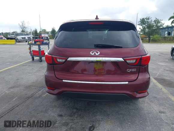2019 Infiniti QX60 LUXE with VIN 5N1DL0MN3KC502044, listed as a IAAI auction lot 42130349 with 276,156 mi miles. Bid and sale history available at carsss.com. Image 16.