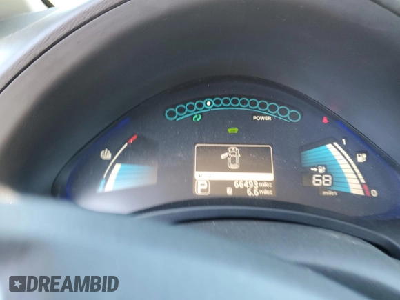 2015 Nissan LEAF SV with VIN 1N4AZ0CP6FC330144, listed as a Copart auction lot 61944543 with 66,493 mi miles. Bid and sale history available at carsss.com. Image 9.
