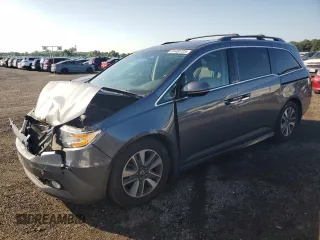 2014 Honda Odyssey Touring with VIN 5FNRL5H94EB116891, listed as a Copart auction lot 61400725 with 202,972 mi miles and Salvage title. Bid and sale history available at DreamBid. Image 1.