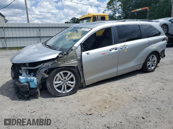 2023 Toyota Sienna XSE with VIN 5TDXSKFC4PS083185, listed as a Copart auction lot 54994115 with 42,860 mi miles and Salvage title. Bid and sale history available at DreamBid. Image 1.