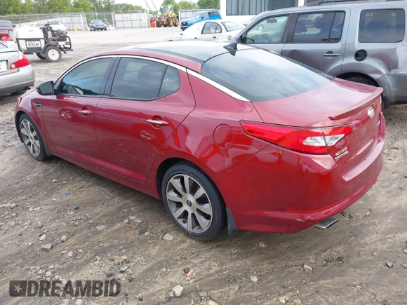 2013 Kia Optima SX with VIN 5XXGR4A63DG109605, listed as a IAAI auction lot 42469407 with 180,162 mi miles and . Bid and sale history available at DreamBid. Image 3.