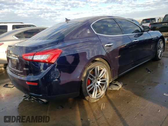 2017 Maserati Ghibli S Q4 with VIN ZAM57RTS4H1242858, listed as a Copart auction lot 73480692 with 61,341 mi miles. Bid and sale history available at carsss.com. Image 3.