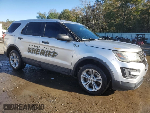 2016 Ford Utility Police Interceptor with VIN 1FM5K8AR7GGA78431, listed as a Copart auction lot 81183004 with 86,080 mi miles and Salvage Title. Bid and sale history available at carsss.com. Image 4.