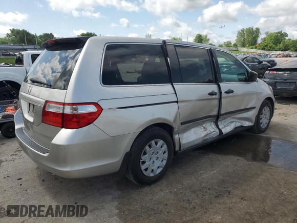 2007 Honda Odyssey LX z VIN 5FNRL382X7B084104, wystawiony jako Copart lot #57399625 z przebiegiem 213 134 mil mil oraz Szkoda całkowita • Salvage title. Historia ofert i sprzedaży dostępna na DreamBid. Obrazek 3.