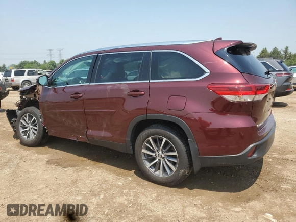 2019 Toyota Highlander SE with VIN 5TDJZRFH5KS949295, listed as a Copart auction lot 59813625 with 118,376 mi miles and Salvage title. Bid and sale history available at DreamBid. Image 2.