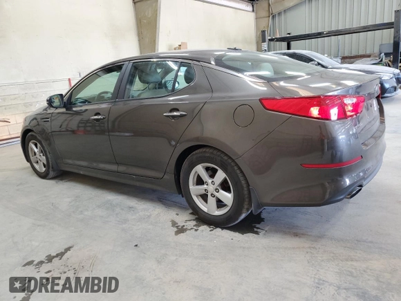 2015 Kia Optima LX with VIN 5XXGM4A76FG398425, listed as a Copart auction lot 62223455 with 136,399 mi miles and Salvage title. Bid and sale history available at DreamBid. Image 2.
