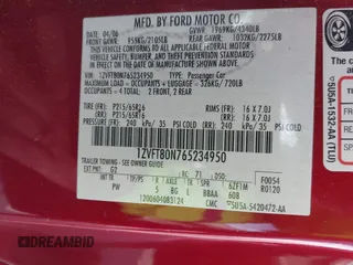 2006 Ford Mustang Standard with VIN 1ZVFT80N765234950, listed as a IAAI auction lot 42036111 with 187,884 mi miles. Bid and sale history available at carsss.com. Image 9.