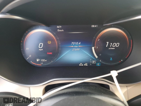 2022 Mercedes-Benz GLC 300 with VIN W1N0G8EBXNV368175, listed as a Copart auction lot 50735455 with 27,699 mi miles and Salvage Title. Bid and sale history available at DreamBid. Image 9.