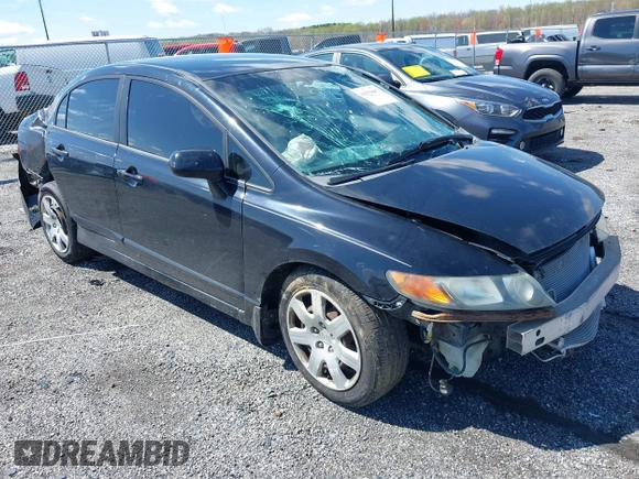 2007 Honda Civic Sdn LX with VIN 1HGFA16577L134935, listed as a IAAI auction lot 41975087 with 255,338 mi miles. Bid and sale history available at carsss.com. Image 1.
