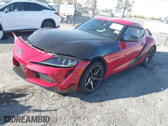 2022 Toyota GR Supra 3.0 with VIN WZ1DB0C01NW053500, listed as a IAAI auction lot 41657112 with 1 mi miles. Bid and sale history available at carsss.com. Image 2.