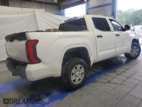 2025 Toyota Tundra SR with VIN 5TFKB5DB6SX281646, listed as a Copart auction lot 58299855 with Not provided miles and Salvage title. Bid and sale history available at DreamBid. Image 3.
