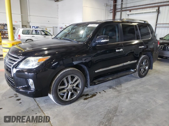 2015 Lexus LX 570 with VIN JTJHY7AX5F4173513, listed as a Copart auction lot 87815355 with 141,915 mi miles and Salvage Title. Bid and sale history available at DreamBid. Image 1.
