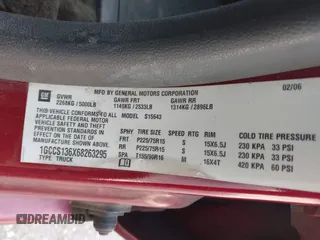 2006 Chevrolet Colorado 2LT z VIN 1GCCS136X68263295, wystawiony jako IAAI lot #41445031 z przebiegiem 199 205 mil mil oraz . Historia ofert i sprzedaży dostępna na DreamBid. Obrazek 9.