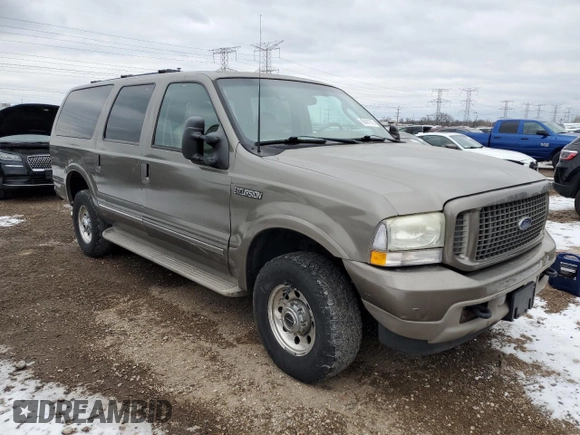 2003 Ford Excursion Limited z VIN 1FMNU43S53EA80400, wystawiony jako Copart lot #88481675 z przebiegiem 177 274 mil mil oraz Szkody całkowita. Historia ofert i sprzedaży dostępna na DreamBid. Obrazek 4.