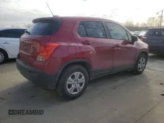 2015 Chevrolet Trax LS with VIN KL7CJKSB8FB228956, listed as a Copart auction lot 47347065 with 129,689 mi miles and Salvage Title. Bid and sale history available at carsss.com. Image 3.