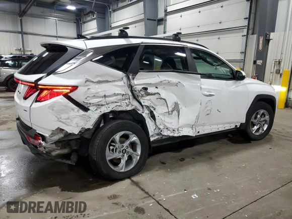 2023 Hyundai Tucson SEL with VIN 5NMJBCAE7PH277958, listed as a Copart auction lot 52942715 with 21,520 mi miles and Salvage title. Bid and sale history available at DreamBid. Image 3.