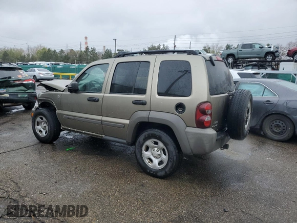 2007 Jeep Liberty Sport with VIN 1J4GL48K07W575218, listed as a Copart auction lot 53886375 with 187,317 mi miles and Salvage Title. Bid and sale history available at DreamBid. Image 2.