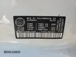 2024 Volkswagen Golf z VIN WVWEB7CDXRW215404, wystawiony jako Copart lot #76703684 z przebiegiem 3 189 mil mil oraz Szkoda całkowita • Salvage title. Historia ofert i sprzedaży dostępna na DreamBid. Obrazek 12.