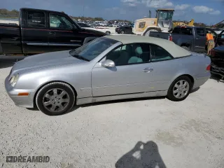 2002 Mercedes-Benz CLK-Class with VIN WDBLK65G92T092886, listed as a Copart auction lot 78297224 with 0 mi miles and Salvage Title. Bid and sale history available at carsss.com. Image 1.